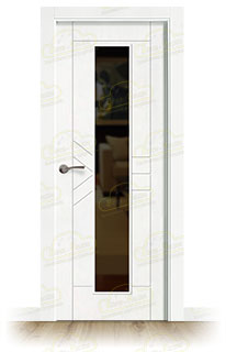 Puerta Maciza LP-900 V1C de Interior Lacada Blanca 