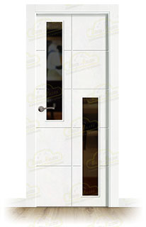 Puerta Maciza PVT10 V2 de Interior Lacada Blanca 