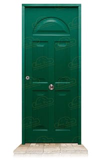 Puerta Acorazada Coral Verde Musgo 6005 Sagacor 100