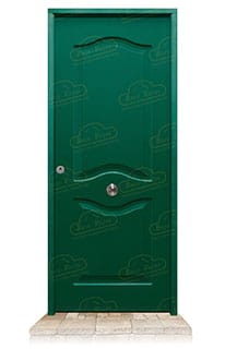 Puerta Acorazada Provenzal Verde Musgo 6005 Sagacor 100