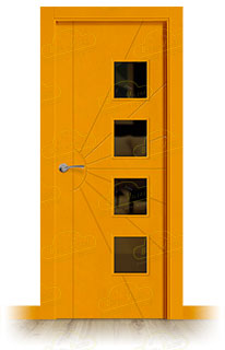 Puerta Premium P-Radial-BV4L Lacada RAL de Interior en Block (Maciza)
