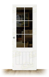 Puerta Corredera LP-12R-V6 de Interior Lacada Blanca