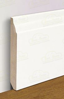 Rodapié - zócalos altos de madera maciza BC - 120x13mm Lacado blanco